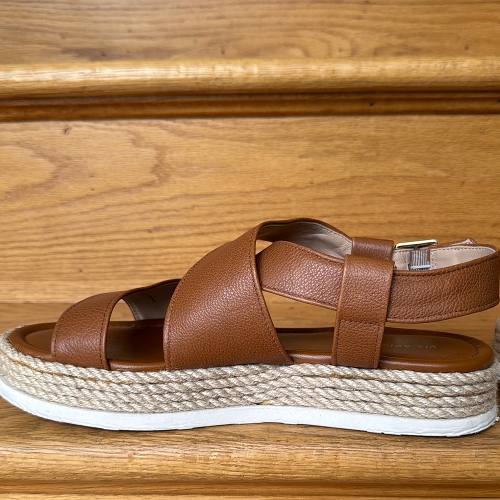 Via Spiga Brown Espadrille Sandals
